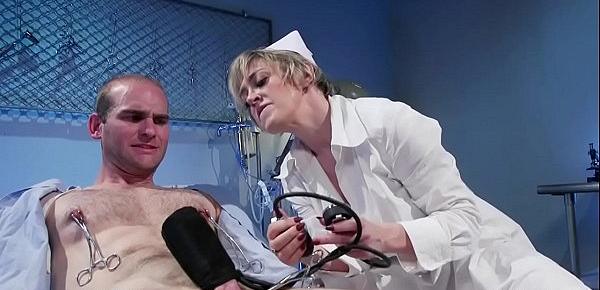  Busty Milf nurse dominates male patient
